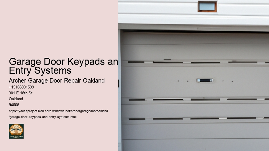 Garage Door Keypads and Entry Systems